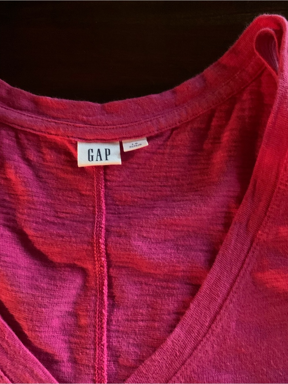 Gap Women's Solid Pink V-Neck Sleeveless Stretch High-Low Casual Shift Dress L - Picture 4 of 8